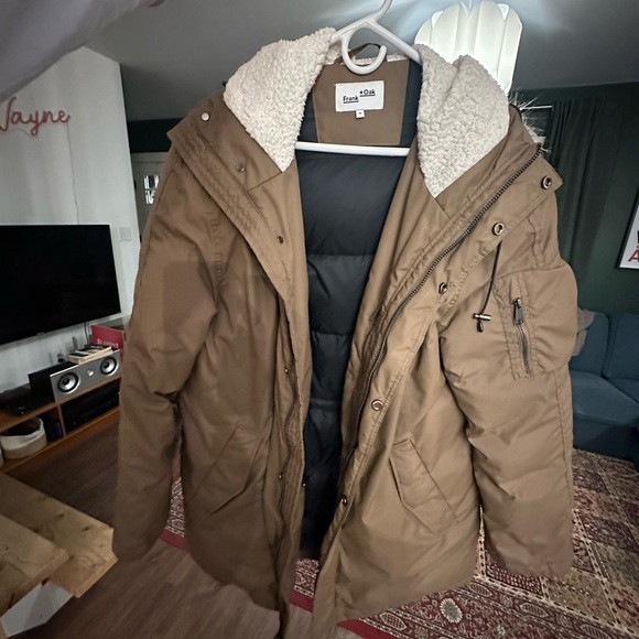 Frank and Oak Men's Brown Parka Jacket - Picture 3 of 7